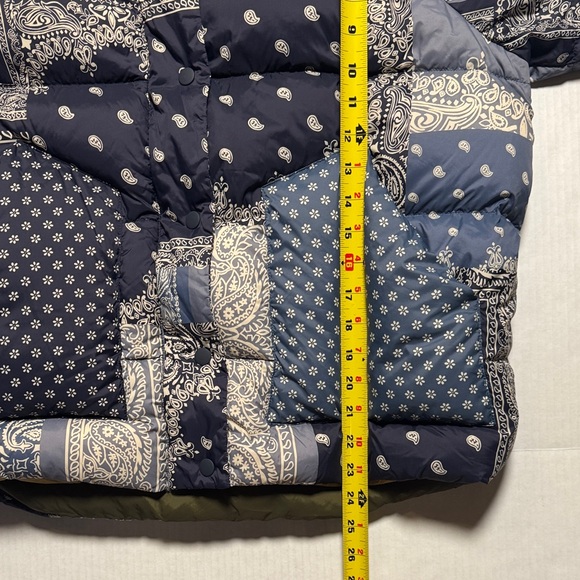 THE GREAT. OUTDOORS The Down Polar Puffer Patchwork Bandana Hooded Jacket M - Picture 6 of 16